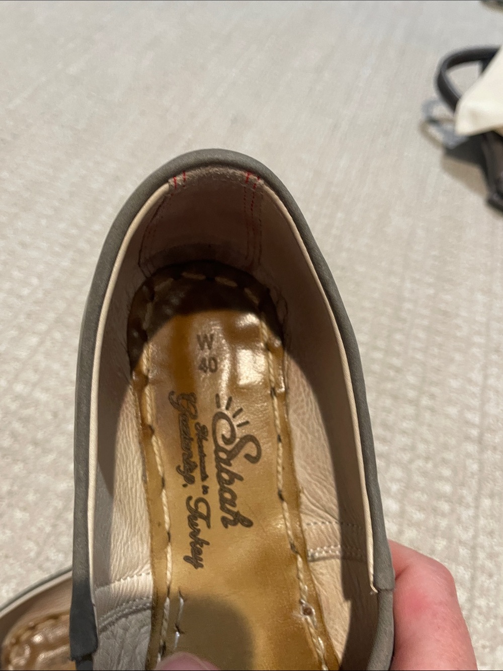 Sabah Taupe Suede Slip-On Flats - Picture 5 of 13